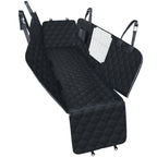 SMATTO Dog Car Seat Cover with Mesh Window, 100% Waterproof Pet Seat Cover for Back Seat, Scratchproof Dog Hammock for Cars, Trucks, SUVs, Jeeps, Black