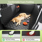 Dog Seat Covers for Tesla Model Y, Hard Bottom Dog Hammock | with Door & Headrest Protection, Waterproof Scratchproof Backseat Dog Cover with Mesh Window