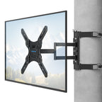 MOUNTUP Outdoor Pillar TV Mount for Gazebo & Patio, No-Drill Full Motion TV Post Mount for Round & Square Columns, Swivel Tilt Level, Fits 26–60″ TVs up to 77 lbs, Max VESA 400x400mm, Black MU0084-OD