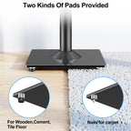 MOUNTUP Universal Speaker Stands Pair, 28.3" to 37.4" Height Adjustable Floor Speaker Stands, Holds Bookshelf & Large Satellite Studio Speakers, Cable Concealing, 22LBS Capacity, 9.8" Plate, Black