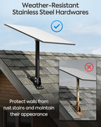 MOUNTUP Starlink Roof Mount Gen 3 V4 V4X Adjustable Stainless Steel Bracket | Better Signal Positioning with 180° Rotation, 100° Tilt, 15.8" Pivot Pole & Rustptoof Hardware for Starlink Roof Installation