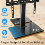 MONTUP Universal TV Stand for 24–60 Inch TV, Height Adjustable Table Top TV Stand Up to 40KG, Pedestal with Bracket Max VESA 400x400mm, EU1335